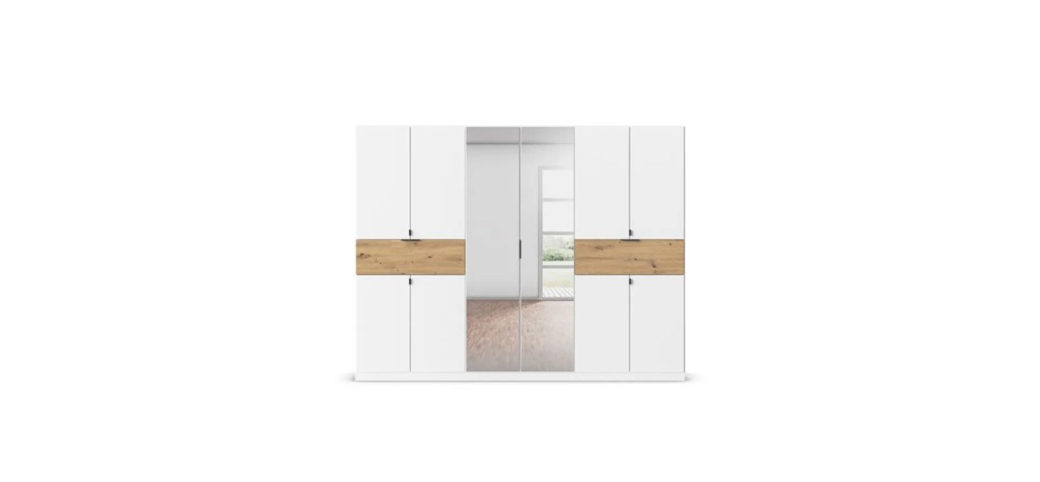 4258d716ba92812a21a39d4218efcaa04b117023 Dreht renschrank Ticao B 271 cm Wei Eiche Dekor Freisteller 2